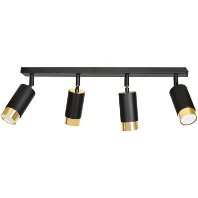 Wonderlamp Lampe de Plafond Noire et Dorée Ajustable - Mura - Éclairage de plafond - Publicité Wonderlamp Lampe de Plafond Noire et Dorée Ajustable - Mura - Éclairage de plafond - Publicité