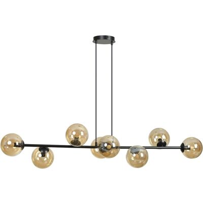 Wonderlamp - 8 Sphères en Verre Ambre - Sphères en verre ambré - 130x100x30 cm - Lampe suspendue - Publicité Wonderlamp - 8 Sphères en Verre Ambre - Sphères en verre ambré - 130x100x30 cm - Lampe suspendue - Publicité