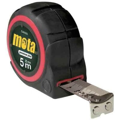 Mota Maßband - 5m, ABS-Bremse, Ergonomisch Mota Maßband - 5m, ABS-Bremse, Ergonomisch