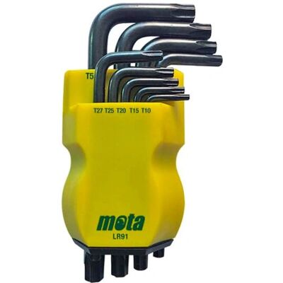 Mota Herramientas LR91 Tamper 9-teiliger Satz - Torx-Schlüsselsatz Mota Herramientas LR91 Tamper 9-teiliger Satz - Torx-Schlüsselsatz