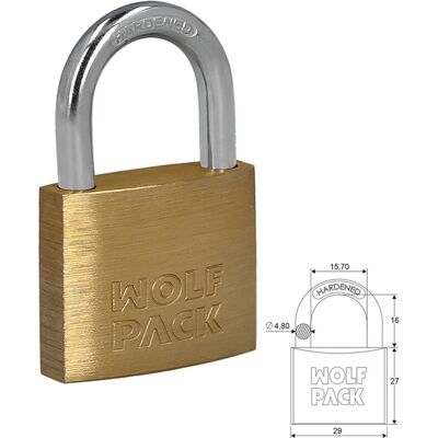 Wolfpack WOLFPACK LINEA PROFESIONAL Cadenas en Latón - Padlock Wolfpack WOLFPACK LINEA PROFESIONAL Cadenas en Latón - Padlock