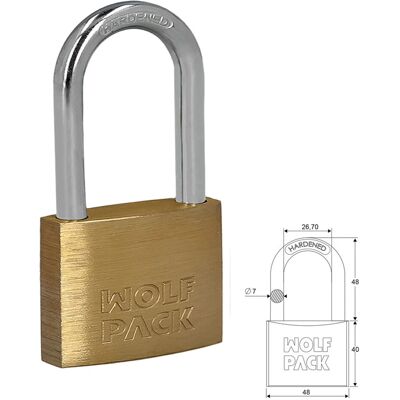 Wolfpack 3100980 Cadenas - Laiton, 50mm, Double verrouillage - Cadenas - Publicité Wolfpack 3100980 Cadenas - Laiton, 50mm, Double verrouillage - Cadenas - Publicité