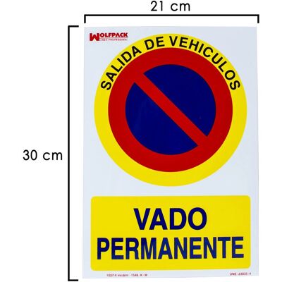 Wolfpack 15050565 Permanent Parkeerbord - 30x21cm Plastic Wolfpack 15050565 Permanent Parkeerbord - 30x21cm Plastic