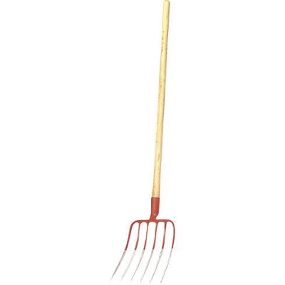 A Forged Tool 08180397 fourche de jardin - 4 dents, Manche en bois, Fourche en acier A Forged Tool 08180397 fourche de jardin - 4 dents, Manche en bois, Fourche en acier