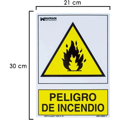 WOLFPACK 15051260 Schild - Feuergefahr 30x21 WOLFPACK 15051260 Schild - Feuergefahr 30x21