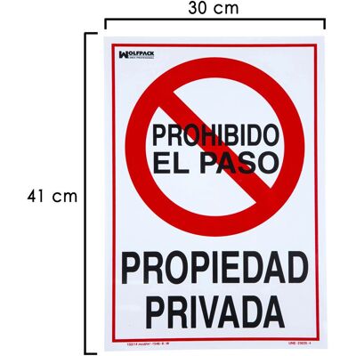 Panneau propriété privée Sanco Store Wolfpack - 41x30 cm Panneau propriété privée Sanco Store Wolfpack - 41x30 cm