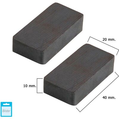 A Forged Tool 05411125 Magnete - Ferrite rettangolare 40x20x10 mm A Forged Tool 05411125 Magnete - Ferrite rettangolare 40x20x10 mm