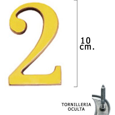WOLFPACK Numéro en Laiton 10cm 2 - Lettre/Chiffre Décoratif - Publicité WOLFPACK Numéro en Laiton 10cm 2 - Lettre/Chiffre Décoratif - Publicité