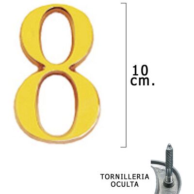 WOLFPACK LINEA PROFESIONAL - Numer Mosiądz 10cm - Ukryte Wkręty WOLFPACK LINEA PROFESIONAL - Numer Mosiądz 10cm - Ukryte Wkręty