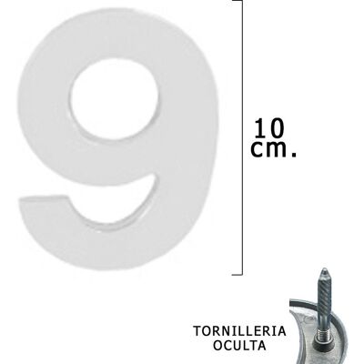 SmartGroup WOLFPACK LINEA PROFESIONAL - Numéro Métal "9" Argent Mat 10 cm. SmartGroup WOLFPACK LINEA PROFESIONAL - Numéro Métal "9" Argent Mat 10 cm.