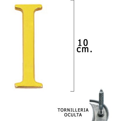 SmartGroup WOLFPACK LINEA PROFESIONAL Lettre en Laiton I 10cm - lettre/numéro décoratif SmartGroup WOLFPACK LINEA PROFESIONAL Lettre en Laiton I 10cm - lettre/numéro décoratif
