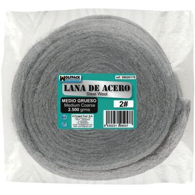 Lana d'acier Wolfpack 2500 g Grain Moyen-Gros - Outil Manuel - Publicité Lana d'acier Wolfpack 2500 g Grain Moyen-Gros - Outil Manuel - Publicité