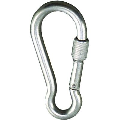 Mousqueton d'escalade Wolfpack 1050111 - Verrou de sécurité, Acier zingué, Usage domestique léger Mousqueton d'escalade Wolfpack 1050111 - Verrou de sécurité, Acier zingué, Usage domestique léger