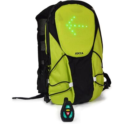 Sac à dos JOCCA - Qualimax pour Scooter/Moto, 7L, Indicateurs Lumineux, Télécommande - Vert Sac à dos JOCCA - Qualimax pour Scooter/Moto, 7L, Indicateurs Lumineux, Télécommande - Vert