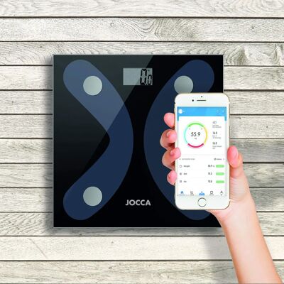 Balance Bluetooth Jocca - Analyse du corps - Max 180kg Balance Bluetooth Jocca - Analyse du corps - Max 180kg