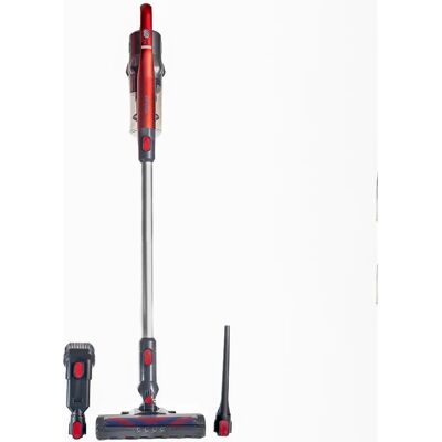 Jocca Rouge Aspirateur Sans Fil - Léger & Filtre HEPA - Publicité Jocca Rouge Aspirateur Sans Fil - Léger & Filtre HEPA - Publicité