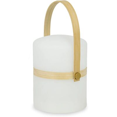 Lampada LED Portatile Bianca in Bambù Jocca - Interno Lampada LED Portatile Bianca in Bambù Jocca - Interno