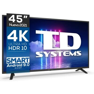 TV Intelligente TD Systems 45" 4K Ultra HD - HDR10 Android TV - Publicité TV Intelligente TD Systems 45" 4K Ultra HD - HDR10 Android TV - Publicité