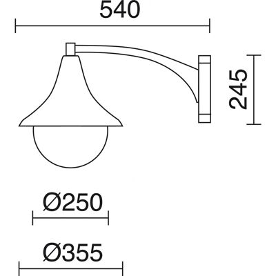 Novolux - Aplique Polar IP43 E27 42W - Antracita - Aplique de pared Novolux - Aplique Polar IP43 E27 42W - Antracita - Aplique de pared