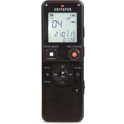 Aiwa DVR-A600 Diktafon - 16GB, Svart Aiwa DVR-A600 Diktafon - 16GB, Svart