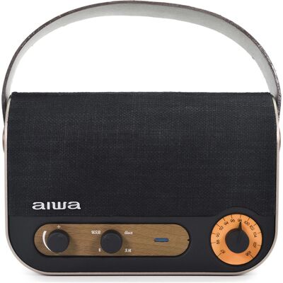 Aiwa Tragbarer Bluetooth-Radio & Lautsprecher - Vintage Stil 5W Aiwa Tragbarer Bluetooth-Radio & Lautsprecher - Vintage Stil 5W