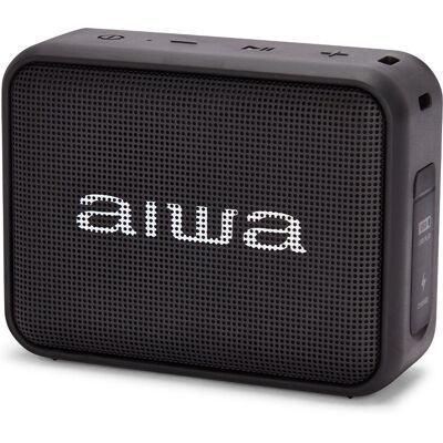 Aiwa BS-200BK Tragbarer Lautsprecher - Bluetooth 5.0 - 6 W - IPX6 Wasserdicht Aiwa BS-200BK Tragbarer Lautsprecher - Bluetooth 5.0 - 6 W - IPX6 Wasserdicht