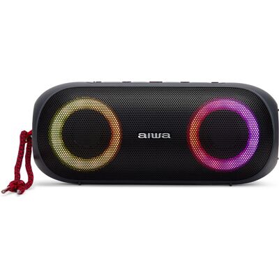 Haut-parleur Bluetooth Portable Aiwa BST-650 - Hyper Bass IPX6 - Noir - Publicité Haut-parleur Bluetooth Portable Aiwa BST-650 - Hyper Bass IPX6 - Noir - Publicité