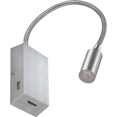 Lámpara de Pared LED USB Exo Lighting Leiden - Níquel satinado - Interior Lámpara de Pared LED USB Exo Lighting Leiden - Níquel satinado - Interior