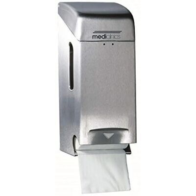 Mediclinics PR0784CS Dispensador de papel higiénico en acero inoxidable satinado - 2 rollos Mediclinics PR0784CS Dispensador de papel higiénico en acero inoxidable satinado - 2 rollos
