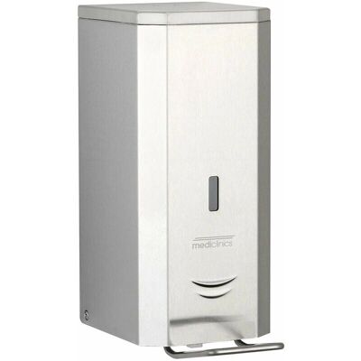 Mediclinics - Dispensador de jabón líquido de acero inoxidable AISI 304 1,5L - Acabado satinado Mediclinics - Dispensador de jabón líquido de acero inoxidable AISI 304 1,5L - Acabado satinado