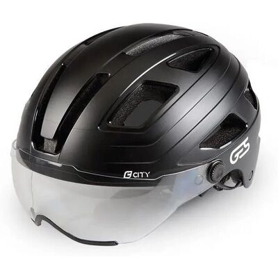 GES City Helmet - Black - M - with visor - Helmet GES City Helmet - Black - M - with visor - Helmet