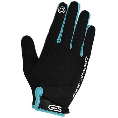 Gants de cyclisme GES Gel Pro - Bleu/Noir - Publicité Gants de cyclisme GES Gel Pro - Bleu/Noir - Publicité