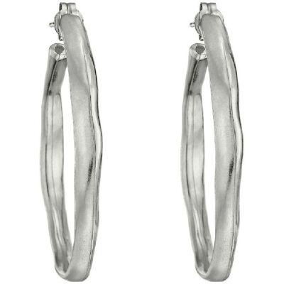 Pendientes de aro plateados Uno de 50 Ohmmm - Mujer - Hechos a mano Pendientes de aro plateados Uno de 50 Ohmmm - Mujer - Hechos a mano