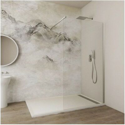 GME Pantalla de Ducha Transparente 8mm con Brazo de Soporte - Mampara de Ducha GME Pantalla de Ducha Transparente 8mm con Brazo de Soporte - Mampara de Ducha
