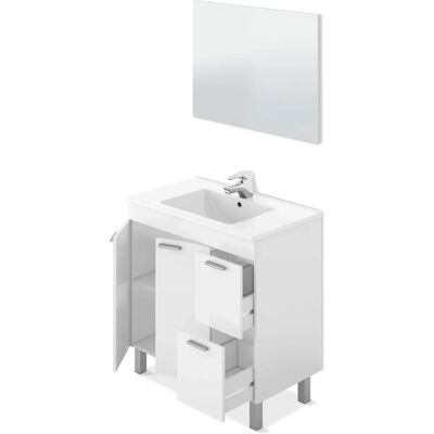 Altri Armario de baño blanco con espejo - Tamaño compacto Altri Armario de baño blanco con espejo - Tamaño compacto