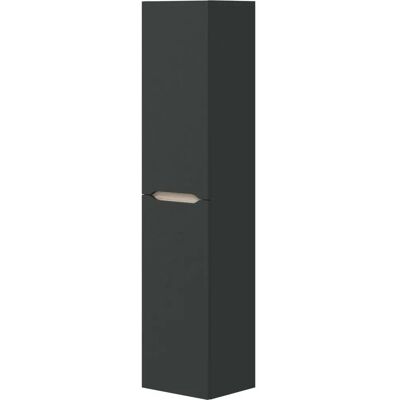 Duehome - Colonne de salle de bain suspendue en chêne et anthracite - Meuble de salle de bain - Publicité Duehome - Colonne de salle de bain suspendue en chêne et anthracite - Meuble de salle de bain - Publicité