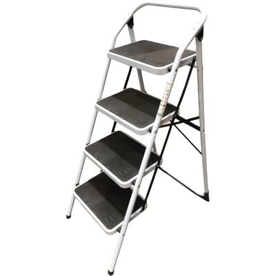 Homelux - Összecsukható létra 0,955m 4 létra Acél Fehér - Létra Homelux - Összecsukható létra 0,955m 4 létra Acél Fehér - Létra