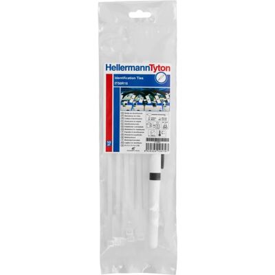 HellermannTyton - 203x4,6mm - 10 pc - incl. stylo - Etiquettes câbles HellermannTyton - 203x4,6mm - 10 pc - incl. stylo - Etiquettes câbles
