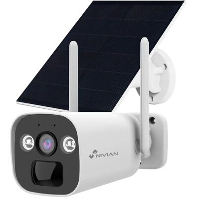Caméra de surveillance Nivian Bullet 4G - 2K HD, Énergie solaire - Publicité Caméra de surveillance Nivian Bullet 4G - 2K HD, Énergie solaire - Publicité