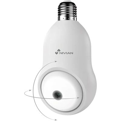 Telecamera di sicurezza Nivian NVS-IPC-BULB1 - Bianco - 2K Telecamera di sicurezza Nivian NVS-IPC-BULB1 - Bianco - 2K