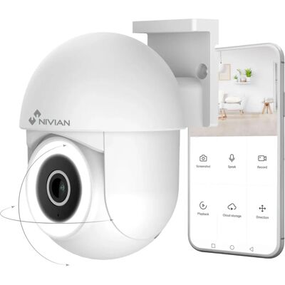 Nivian NVS-IPC-0S4-L-MINI Außenkamera PTZ WiFi 2K Nachtsicht Nivian NVS-IPC-0S4-L-MINI Außenkamera PTZ WiFi 2K Nachtsicht