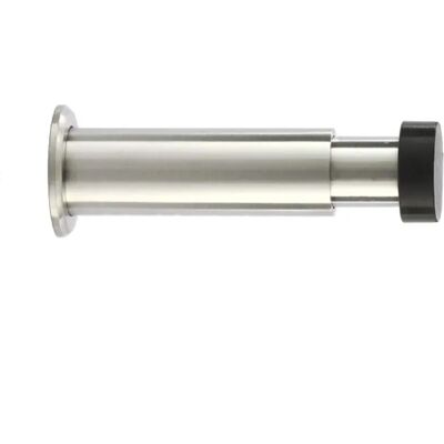 EVI HERRAJES Adjustable Wall Door Stopper - Stainless Steel & Black Silicone - 88-125mm EVI HERRAJES Adjustable Wall Door Stopper - Stainless Steel & Black Silicone - 88-125mm