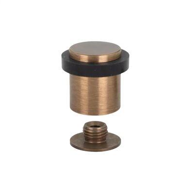 EVI Herrajes Brass Door Stop - Rustic Leather Finish - Impact Protection EVI Herrajes Brass Door Stop - Rustic Leather Finish - Impact Protection
