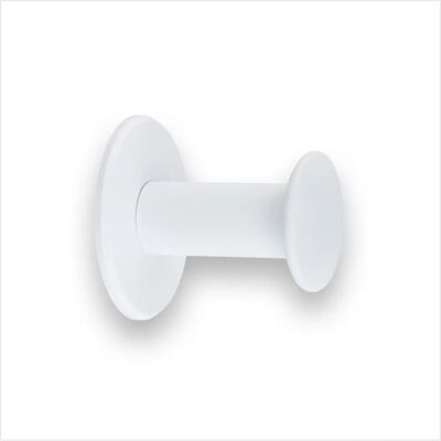 EVI Herrajes Wandhaken - 46x45mm Edelstahl, Klebe-/Schraubbefestigung - Weiß EVI Herrajes Wandhaken - 46x45mm Edelstahl, Klebe-/Schraubbefestigung - Weiß
