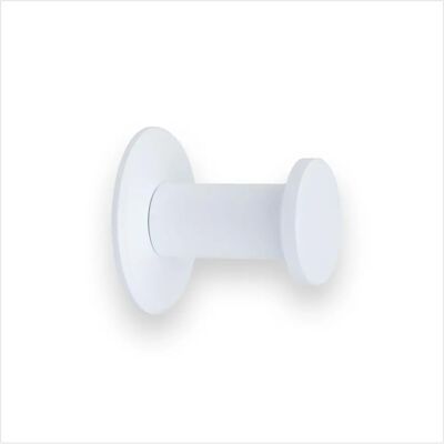 Ganchos de pared EVI - Acero inoxidable, lacado blanco - 44x45mm - Gancho de pared Ganchos de pared EVI - Acero inoxidable, lacado blanco - 44x45mm - Gancho de pared