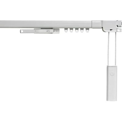 Storesdeco Vara de cortina em metal branca extensível - 210 a 390cm Storesdeco Vara de cortina em metal branca extensível - 210 a 390cm