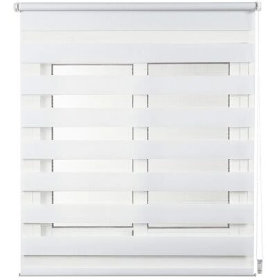 Estor enrollable doble tejido Easyfix - Blanco - Para ventanas abatibles Estor enrollable doble tejido Easyfix - Blanco - Para ventanas abatibles