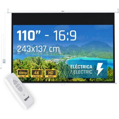 Pantalla de Proyección Eléctrica Iggual 110" - 16:9 Pantalla de Proyección Eléctrica Iggual 110" - 16:9