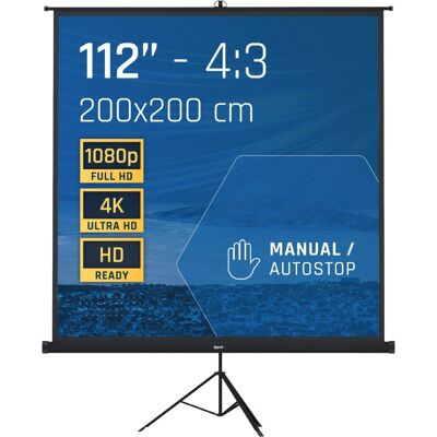 Schermo di Proiezione iggual 200x200cm - Da parete/Portatile con Treppiede Schermo di Proiezione iggual 200x200cm - Da parete/Portatile con Treppiede