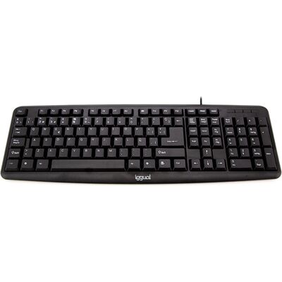 Klawiatura IGGUAL CK-BASIC-105T - QWERTY USB Czarna Hiszpańska Klawiatura IGGUAL CK-BASIC-105T - QWERTY USB Czarna Hiszpańska